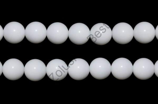 Бусины агата белого 8 мм, круглые, фарфор, 46 шт в Оренбурге