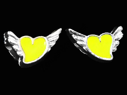 Металлическая бусина сердце с крыльями в Оренбурге