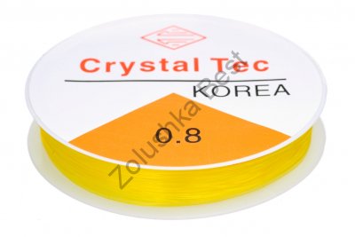 Силиконовая нить (спандекс - резинка для браслетов) 0,8 мм желтый Китай (аналог)