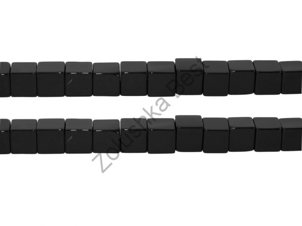 Бусины агата черного 6.3×6.3 мм,  квадрат, 1 шт  в Оренбурге