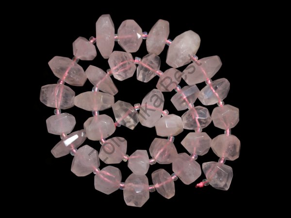 Бусины розового кварца 10×11×14 мм, натур., 30 шт в Оренбурге