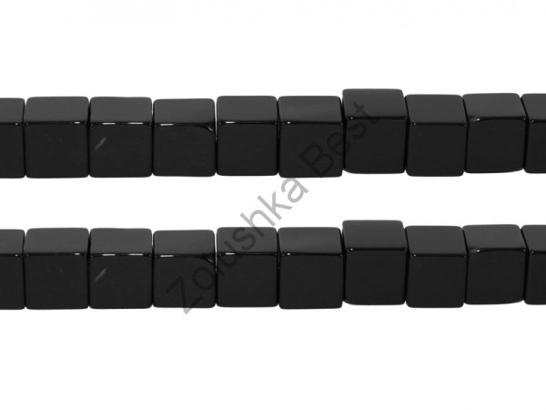 Бусины агата черного 10.3×10.3 мм,  квадрат, 1 шт  в Оренбурге