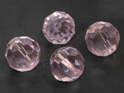 Хрустальные бусины 16 мм, розовые, граненые, 10 шт