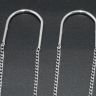 Швензы цепочки, 60×10 мм, родированные, серебро, 1 пара  в Оренбурге
