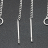 Швензы цепочки, 60×10 мм, родированные, серебро, 1 пара  в Оренбурге