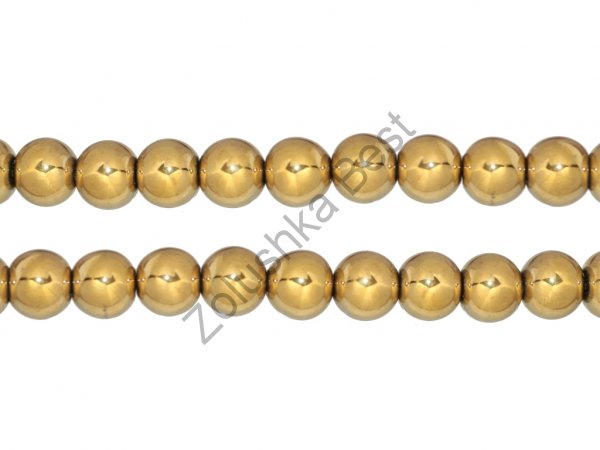 Бусины гематита золотого 6 мм, круглые, натур., 75 шт  в Оренбурге