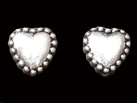Бусина металлическая, сердце, 7×7×4 мм, серебро, 10 шт в Оренбурге