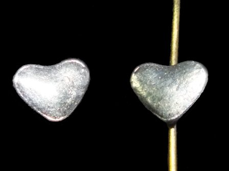 Бусина металлическая, сердце, 5×6×3 мм, серебро, 20 шт в Оренбурге