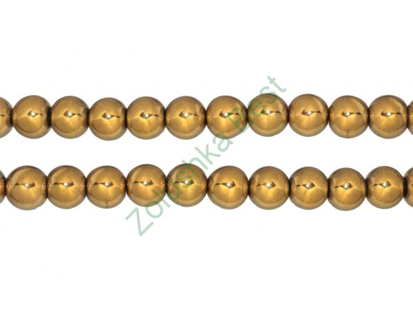 Бусины гематита золотого 4 мм, круглые, натур., 130 шт  в Оренбурге