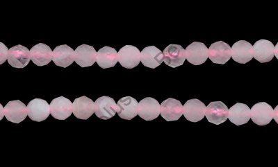 Бусины розового кварца 3,5 мм, граненые, натур., 120 шт 